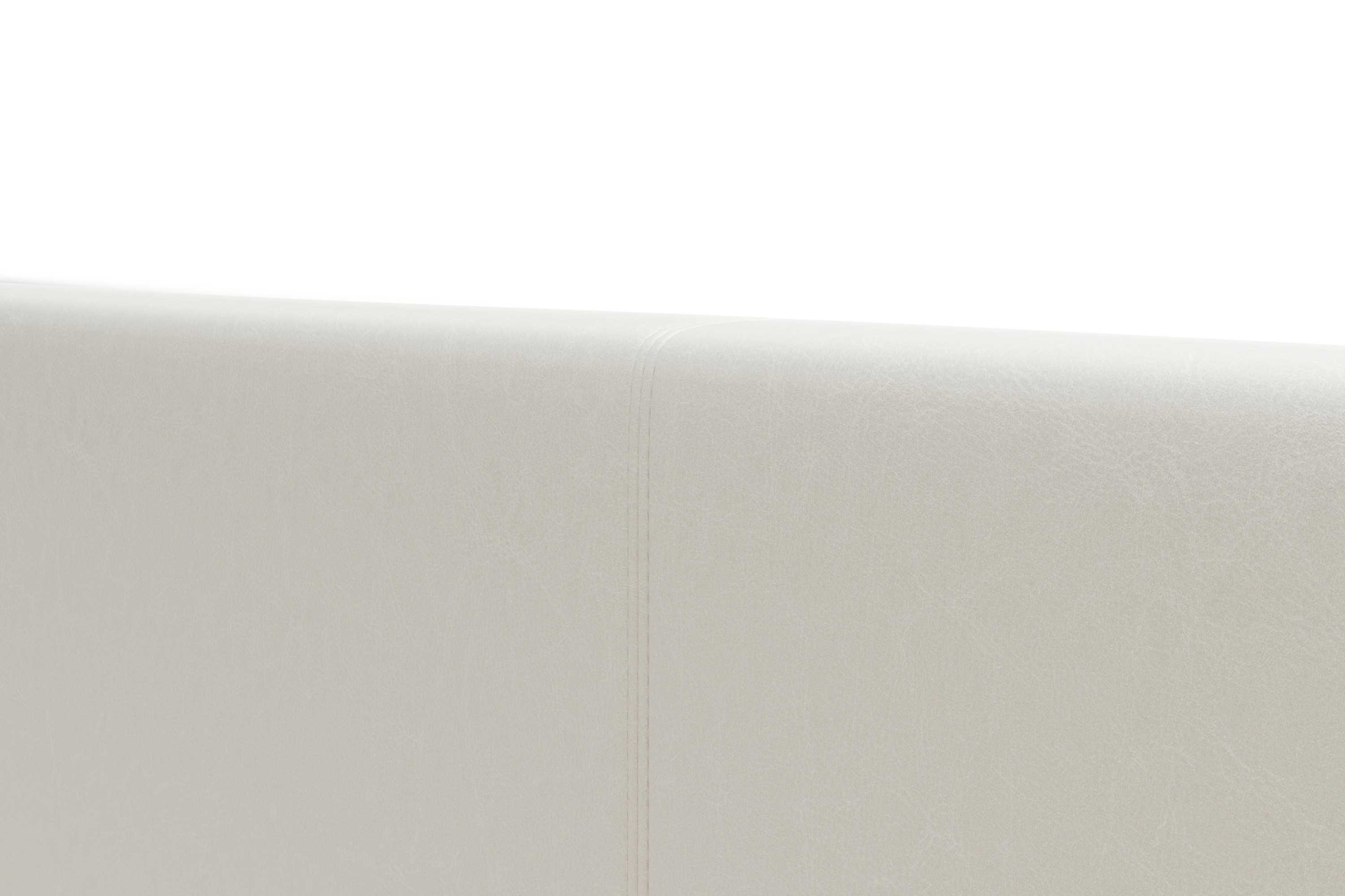 Lederbett DOZE 160 x 200 cm weiss