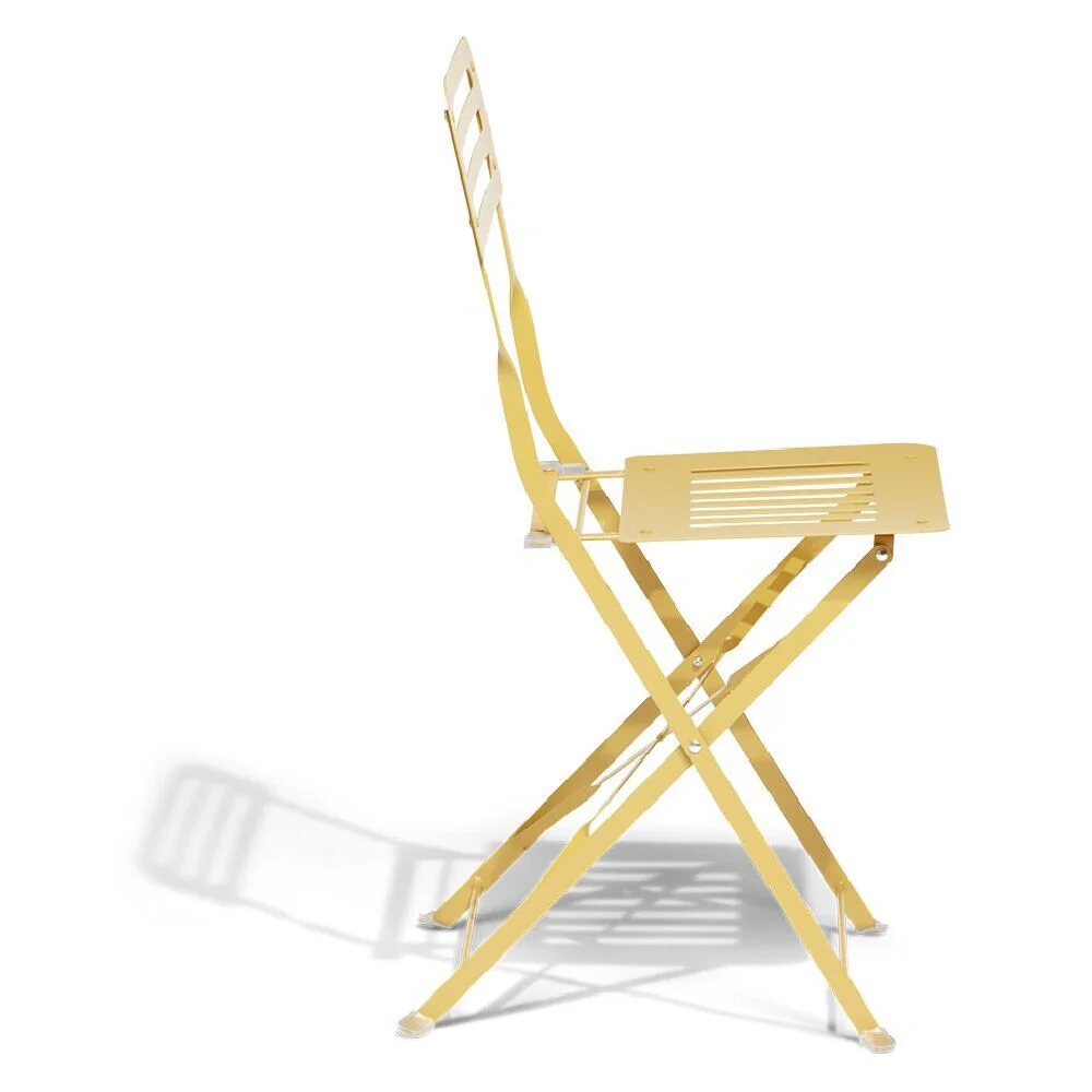 Chaise de jardin Rio pliante métal jaune 41x45xH82cm