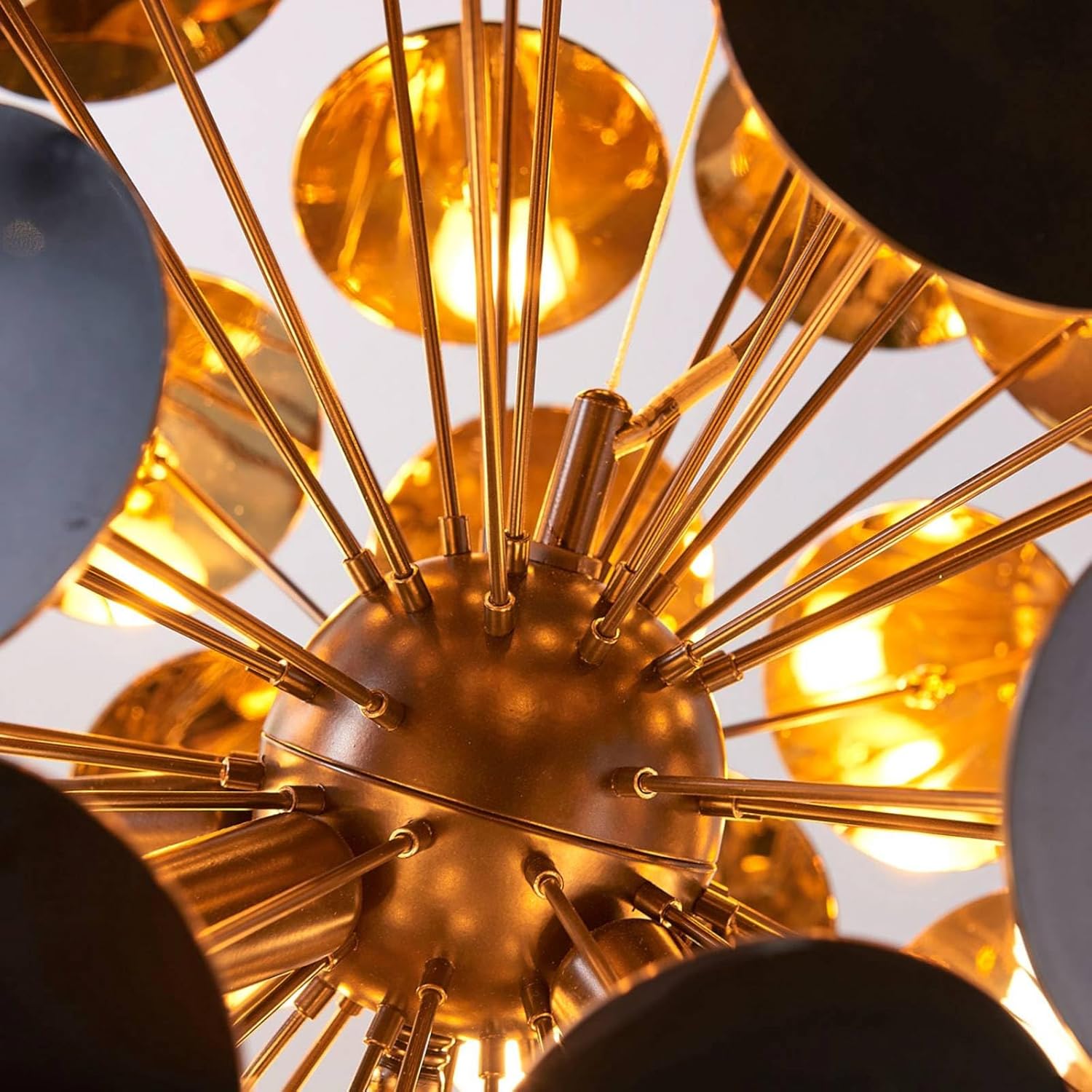 Lindby Pendelleuchte Kinan (Modern) in Schwarz (5 flammig, E14) - Deckenlampe Esstischlampe Hängelampe Hängeleuchte Wohnzimmerleuchte