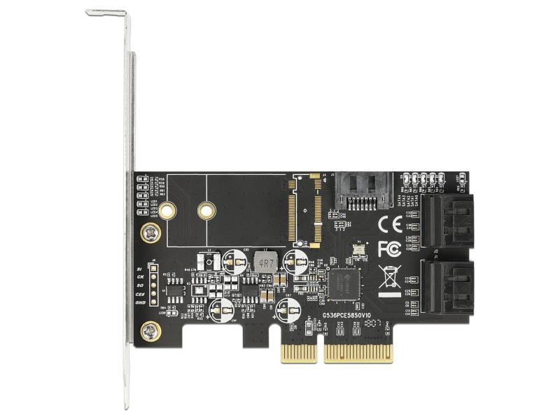 Delock SATA-Controller 5 Port SATA Kontroller PCI-Express-x Delock 5 Port SATA PCI Express x4 Karte – Low Profile Formfaktor