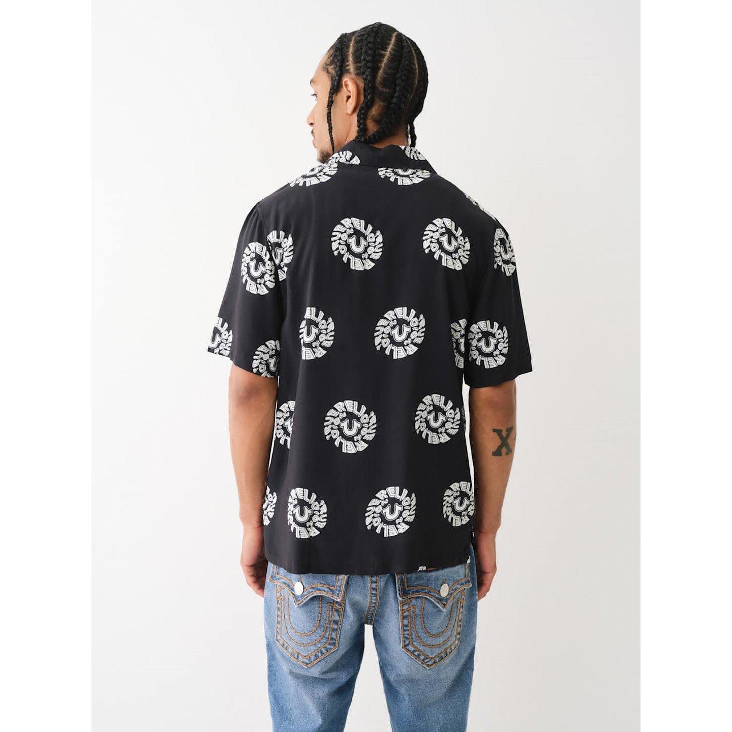 True Religion TR Printed Short Sleeve Shirt Mens