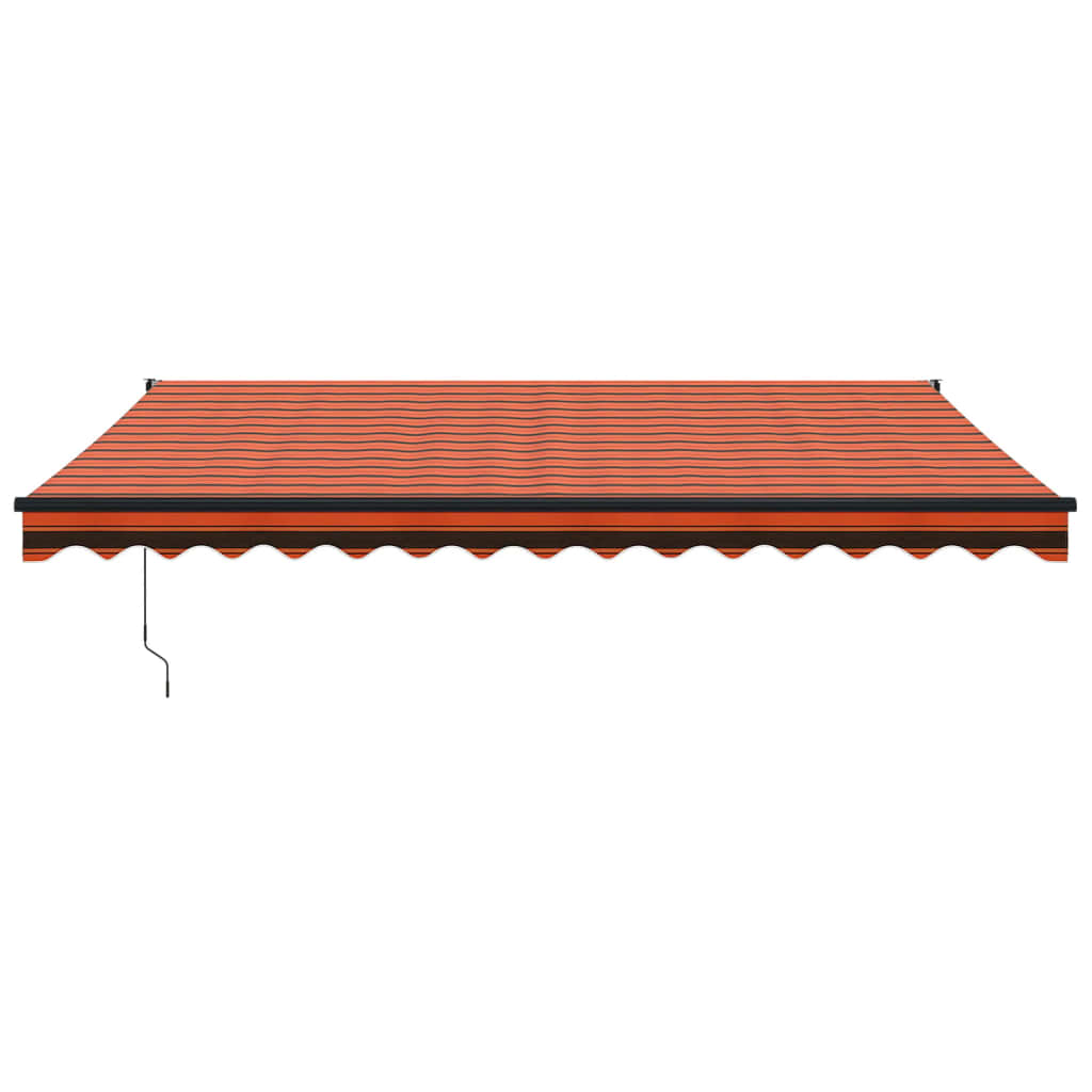 Auvent rétractable automatique orange et marron 4,5x3 m