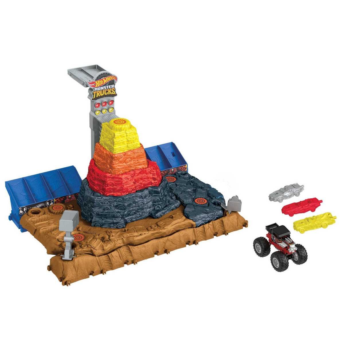 Coffret Arène de Démolition Monster Trucks Hot Wheels