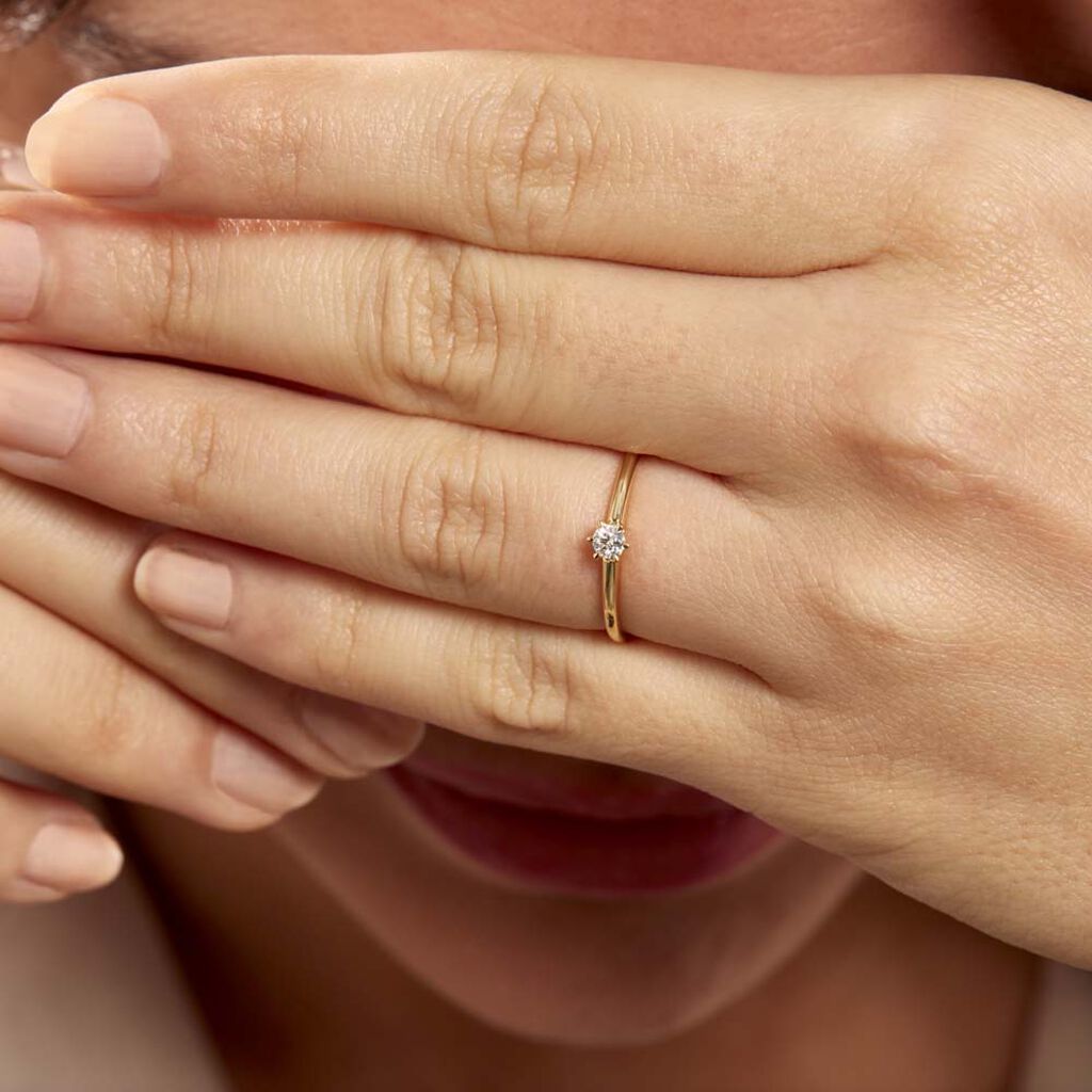 Bague Solitaire Samantha Or Jaune Diamant