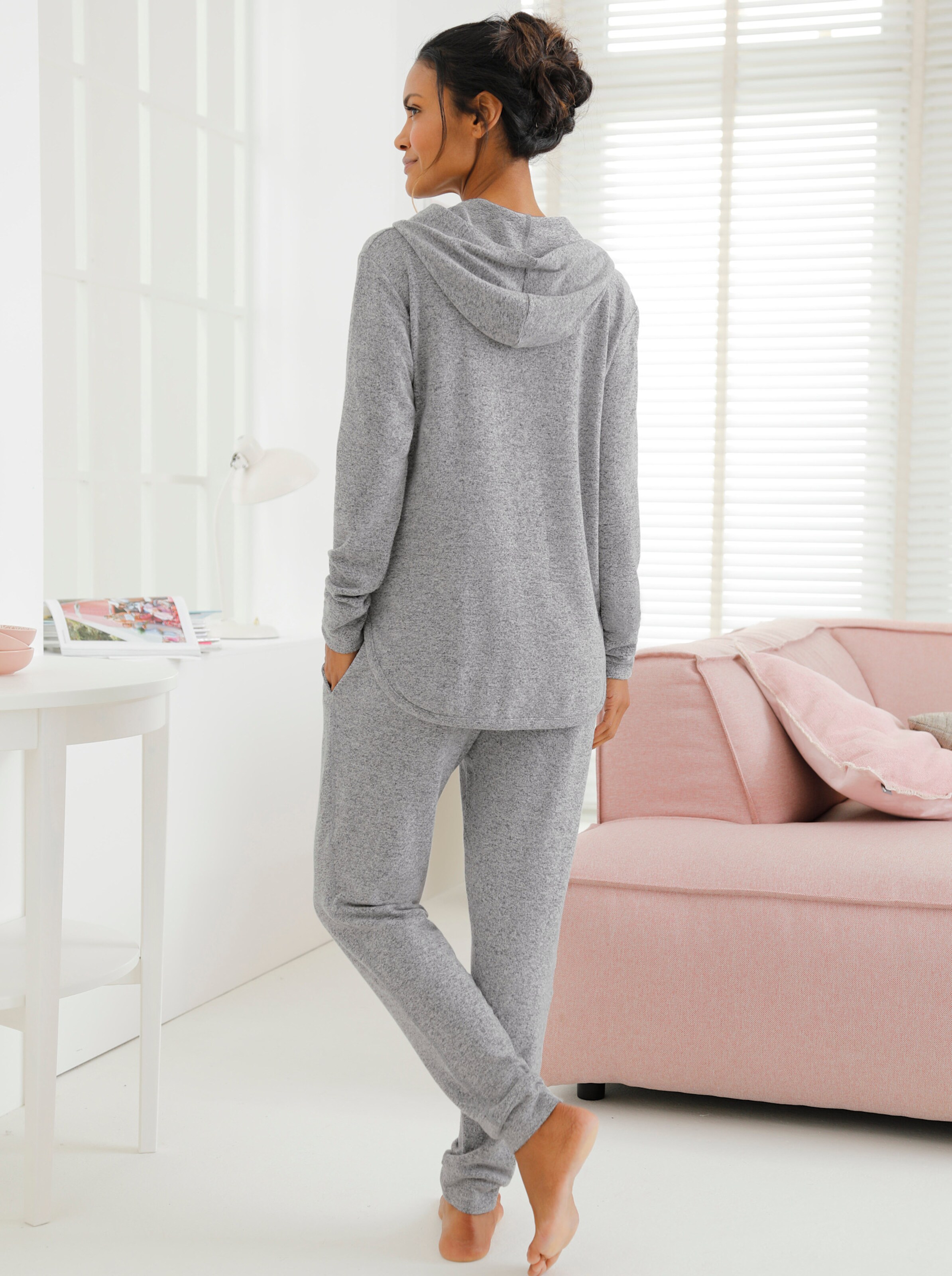 feel good Jacke in hellgrau-meliert