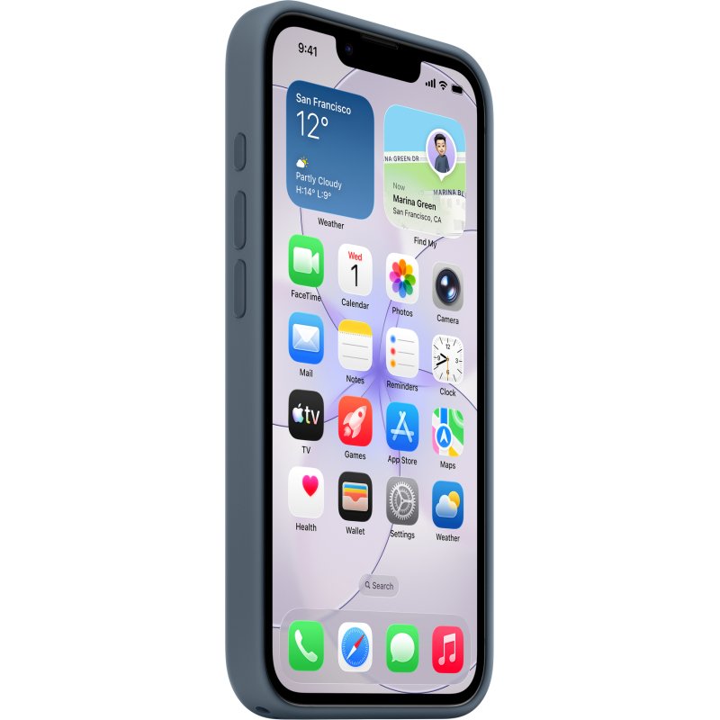 Apple Coque en silicone avec MagSafe pour iPhone 17e - Bleu maritime