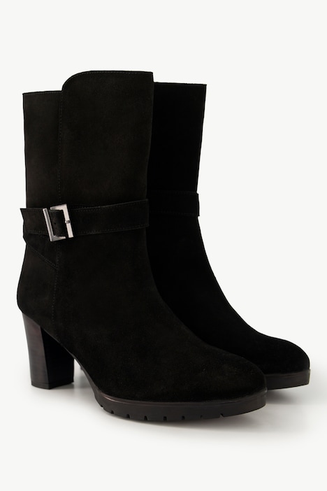 Leder-Stiefeletten, Schnalle, Wechselfußbett, Weite H