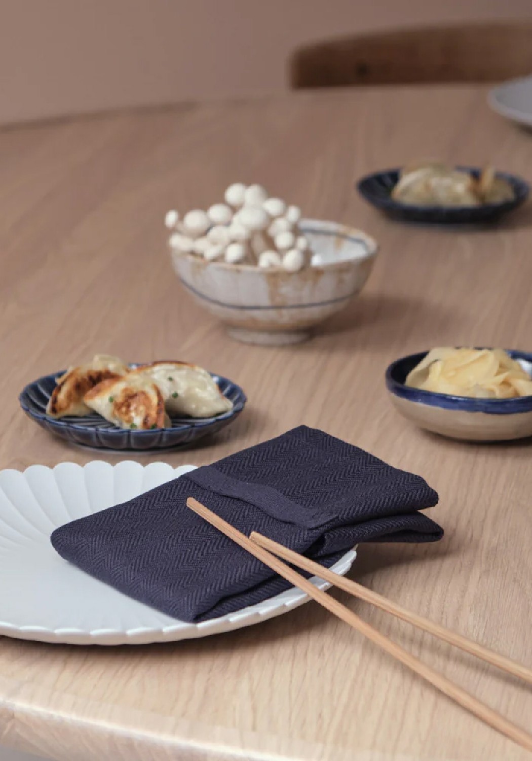 The Organic Company Stoffservietten 4er-Pack Dinner Napkin Dark Blue
