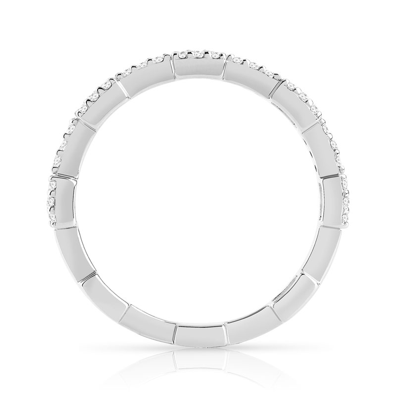 Bague or 375 blanc diamant