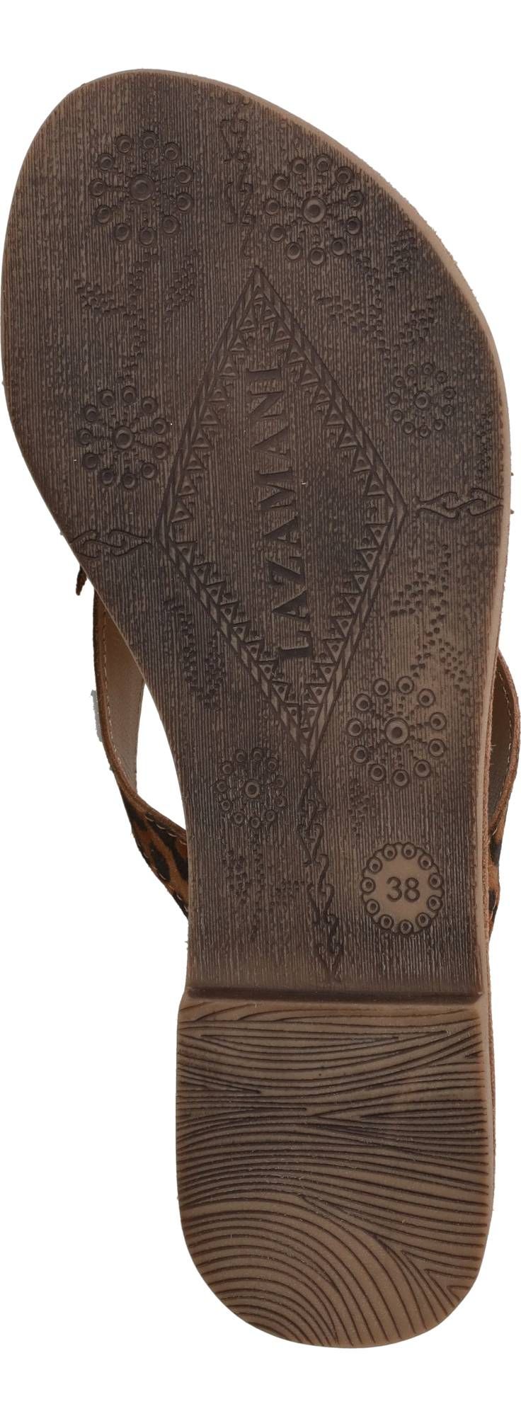 Lazamani Nomi Flower Slippers Bruin Dames