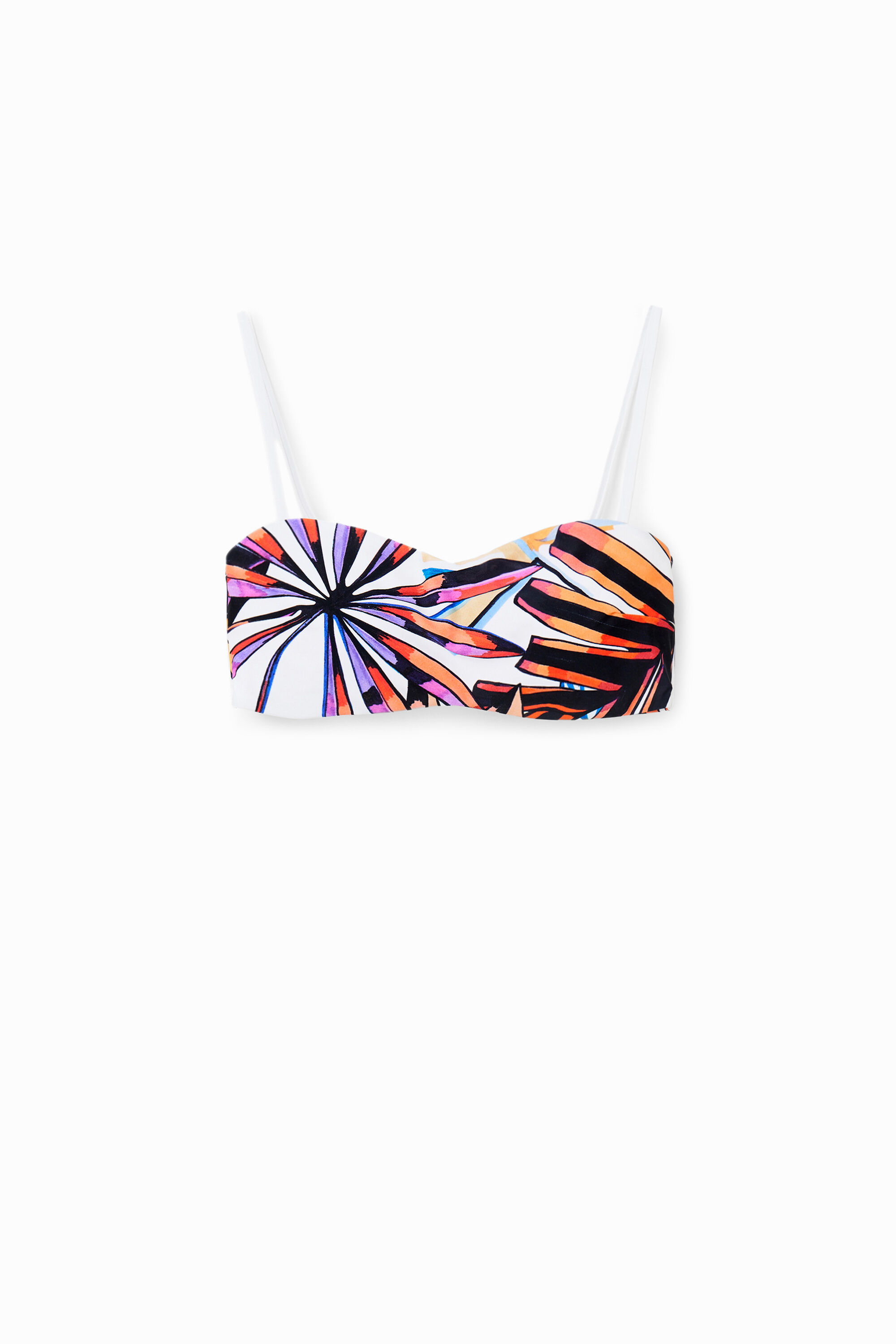 Haut de bikini bandeau tropical
