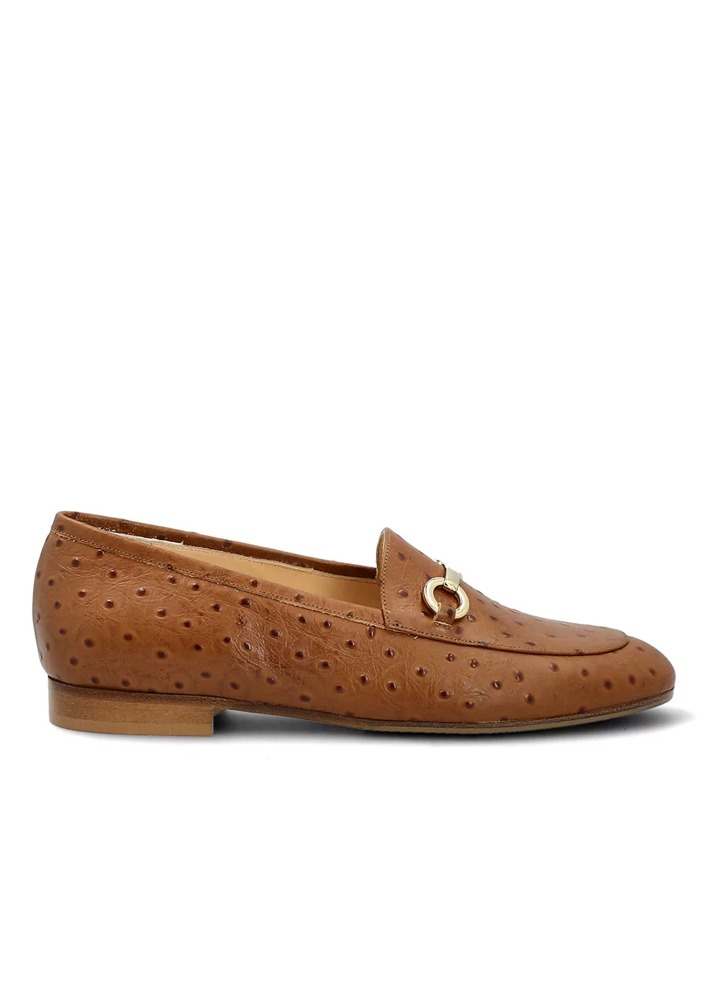 MOCASSIN LA HAVANE IMPRESSION AUTRUCHE CAMEL