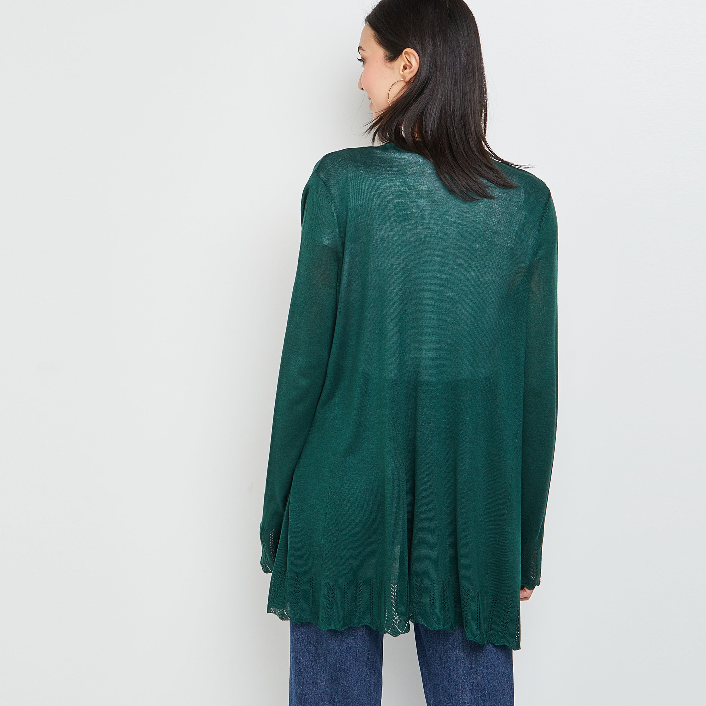 Gilet long femme - VERT