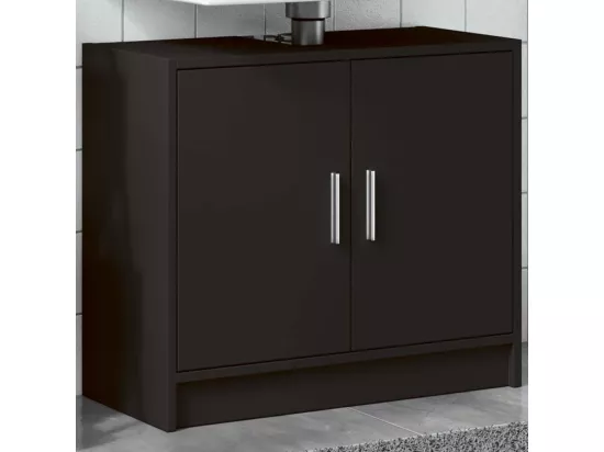 Armoire d'évier noir 63x29x55 cm bois d'ingénierie