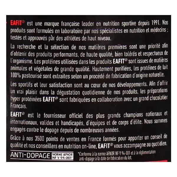 Eafit Pure Whey Double Chocolat 750g
