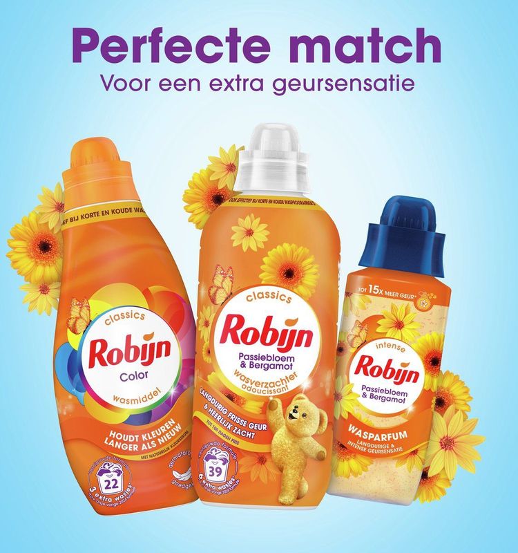 Robijn - Wasparfum - Passiebloem & Bergamot - 8x 324 ml