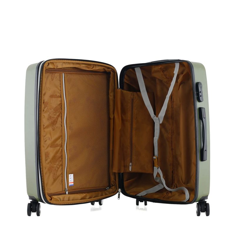 Lot de 3 valises rigides 377 Extensibles 55, 66 et 76 cm Vert