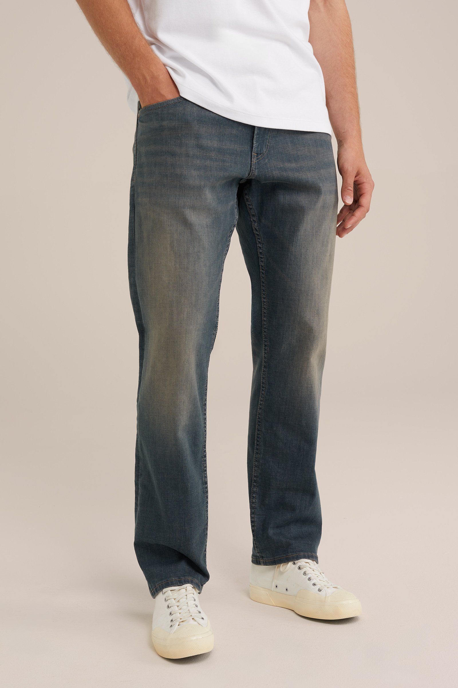 regular fit jeans met medium stretch Blue Ridge Grijsblauw