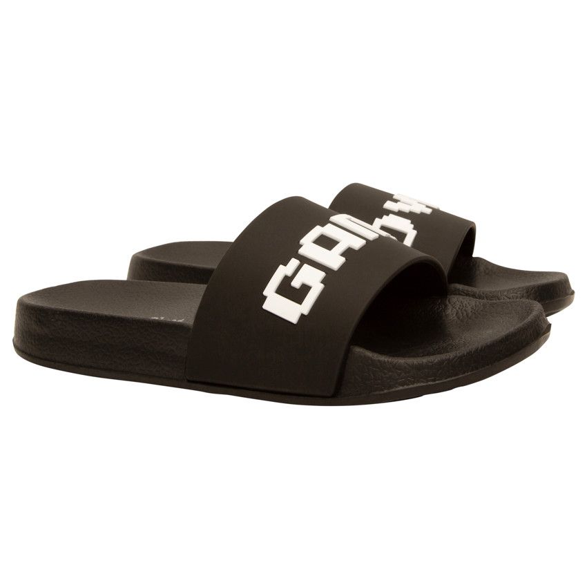 Mules à bride large print gamer pour garçon - Noir