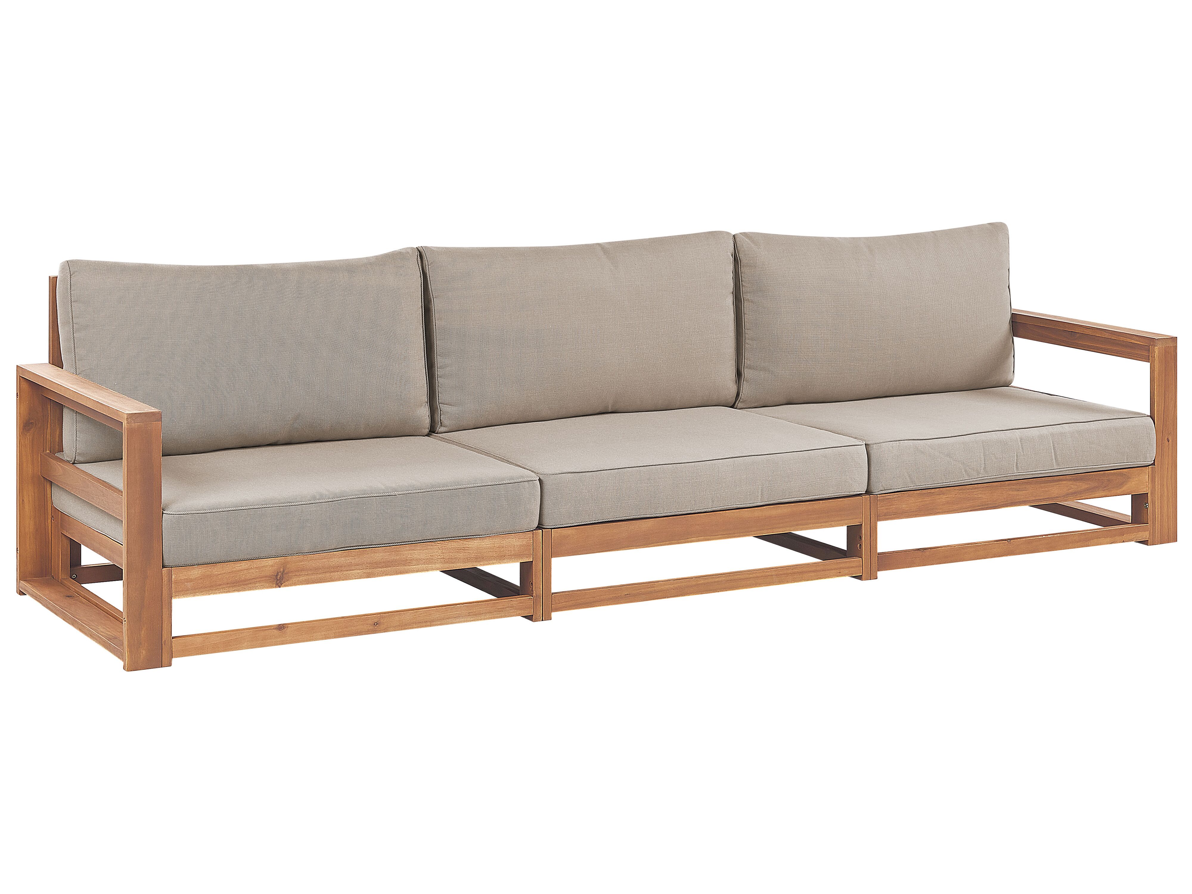 Loungeset met tafel 5-zits TIMOR modulair Gecertificeerd acaciahout Lichtbruin