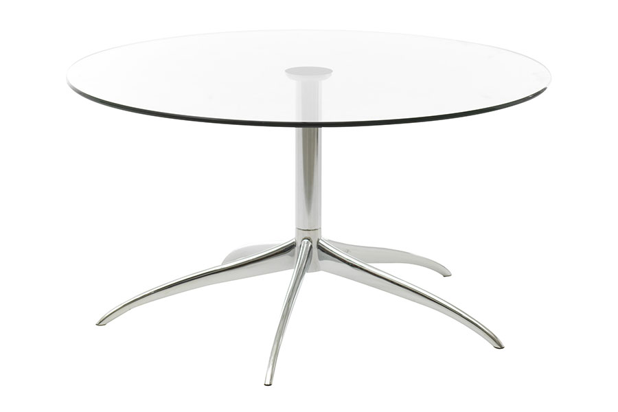 Urban sofabord Krom understell med glassplate. Ø90 cm
