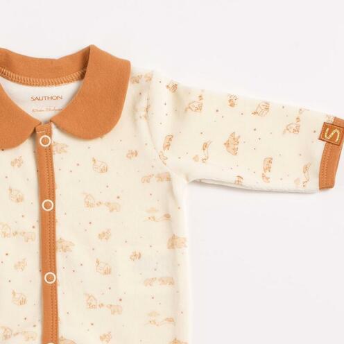 Pyjama 1 mois avec col Orsino - Beige - SAUTHON Baby déco