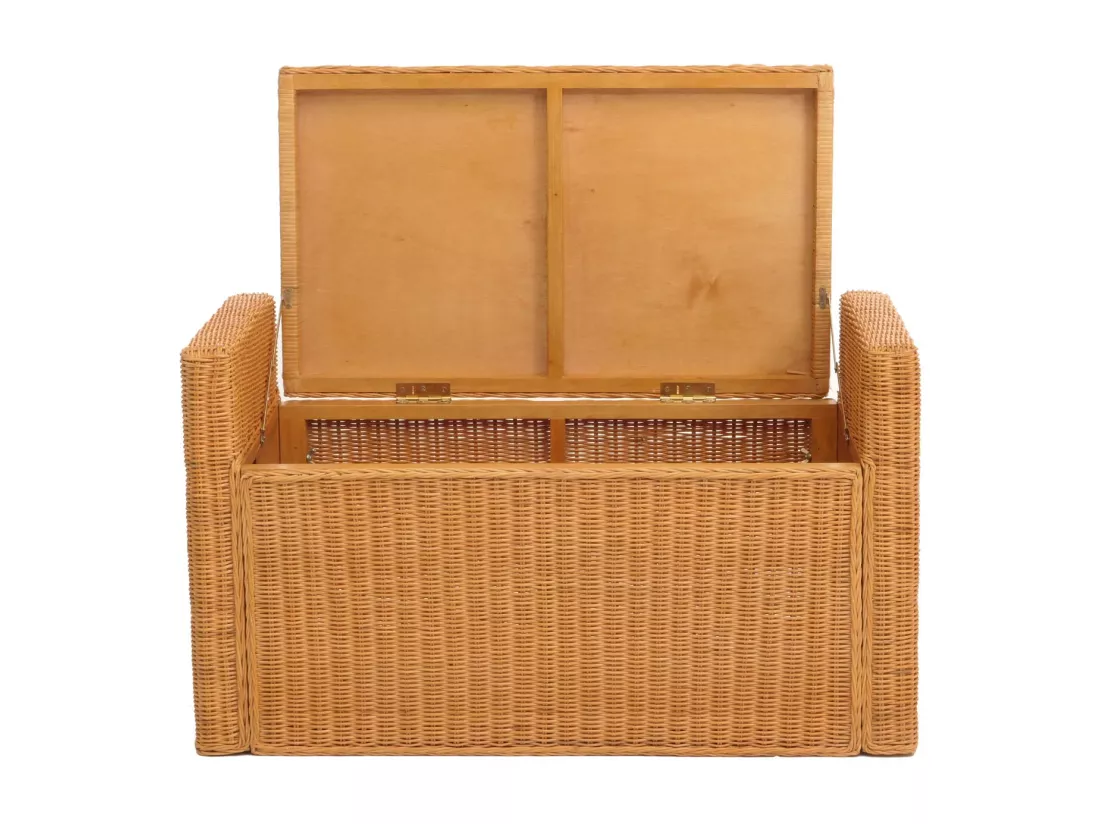 Coffre de rangement Genua Rattan, doré