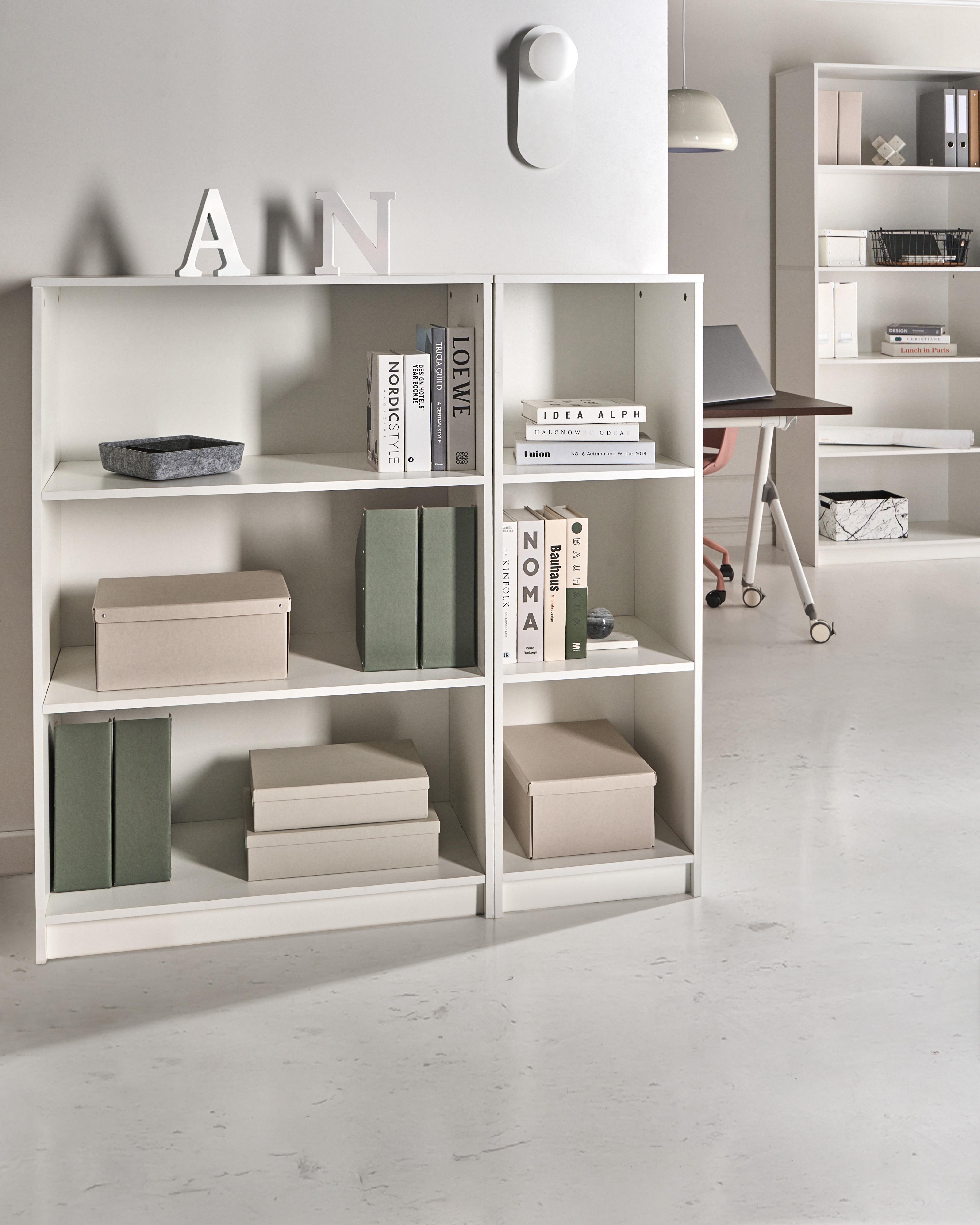 Boekenkast met 5 planken ZEHNA 197 cm Wit