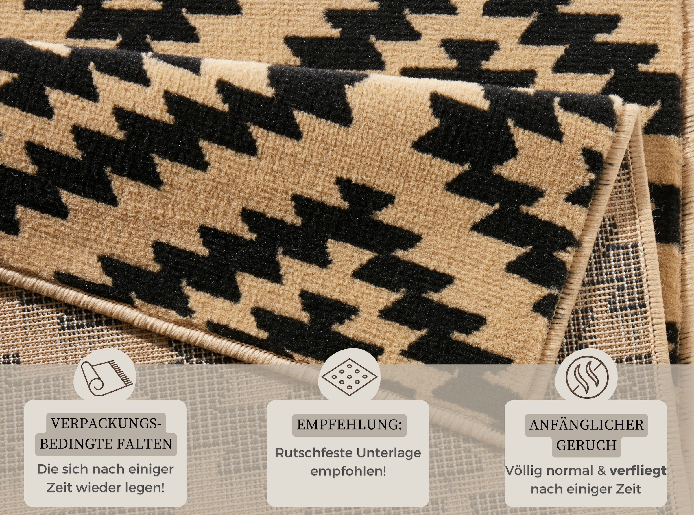 HANSE Home Läufer »Nordic« rechteckig 9 mm Höhe Kurzflor, Raute, Teppich, Weich, Esszimmer, Kinderzimmer, Flur, Modern