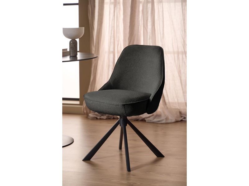 AC Design Stuhl Carlton 2 Stück, Grau Esszimmerstuhl mit ergonomischem Sitz