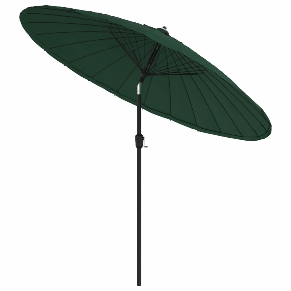 Parasol d'e x térieur avec mât en aluminium 270 cm vert