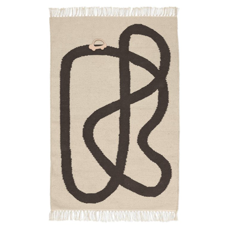 Ferm Living Lane vloerkleed 70x105 incl houten auto