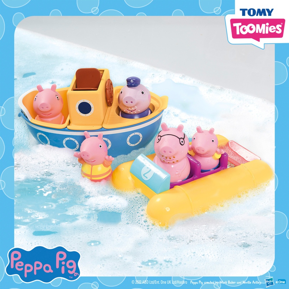 TOMY Toomies Peppa Pig Bootsabenteuer-Set Badespielzeug