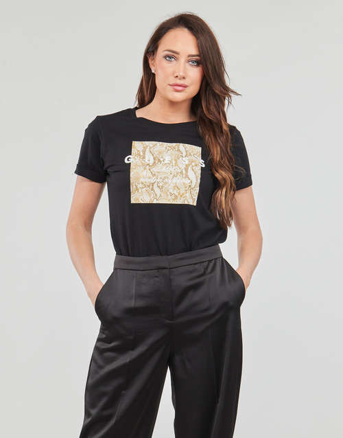 Guess - SS RN PYTHON TEE - Noir