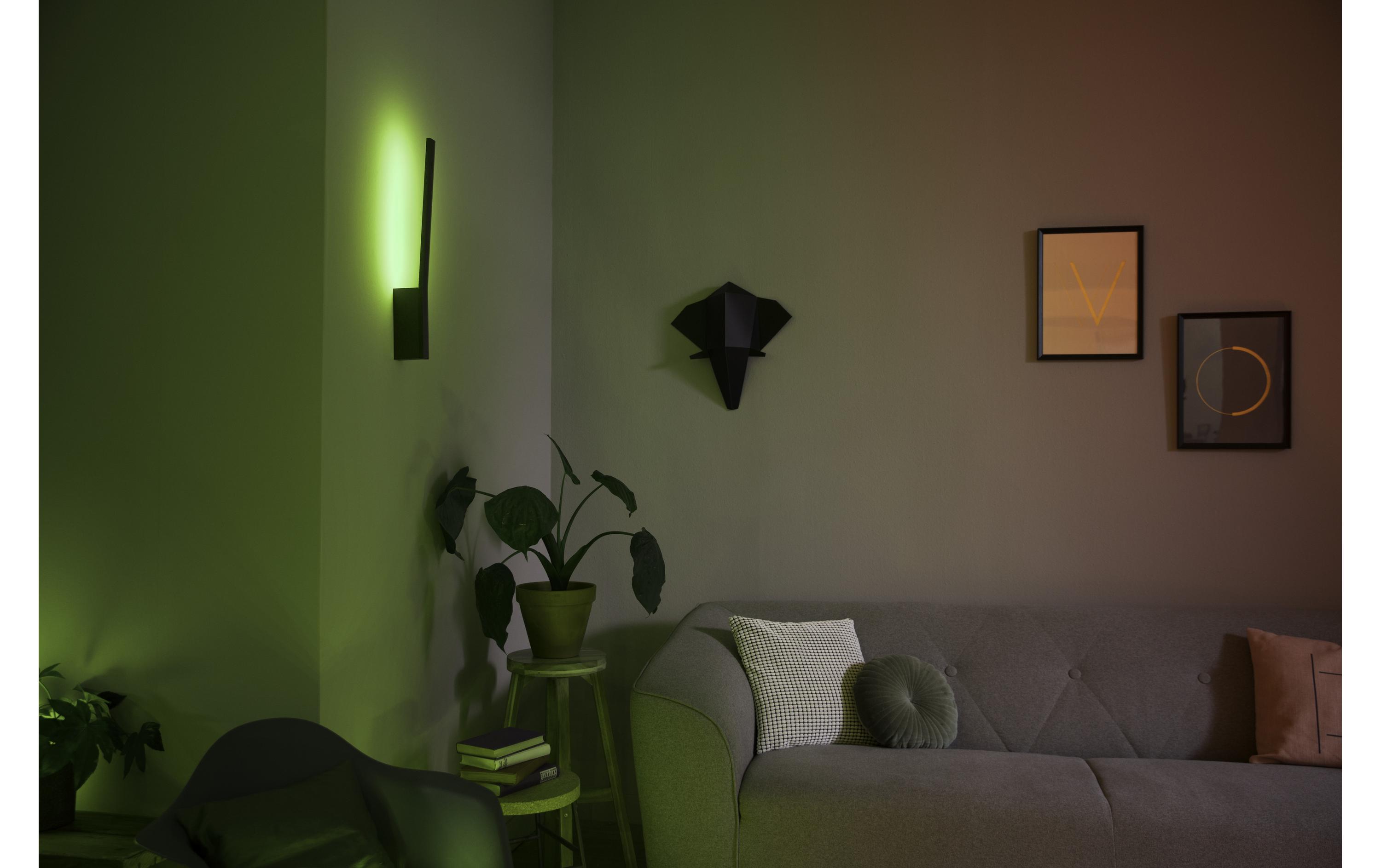 White & Color Ambiance Liane Wandleuchte Schwarz<br>LED-Wandleuchte