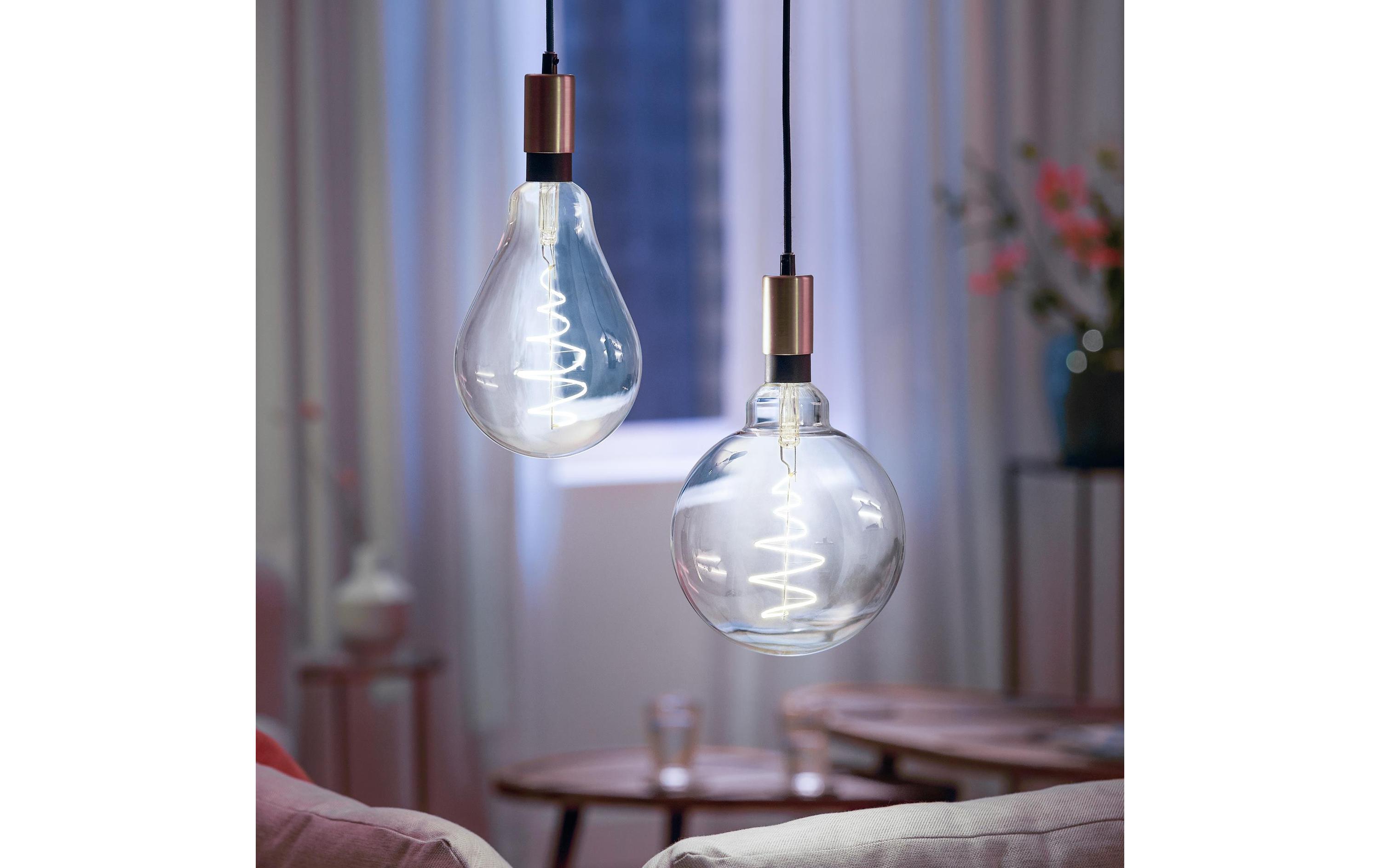 Leuchtmittel Vintage PS160 E27 6.5 W, 2000-5000 KÜber Bluetooth und WLAN steuerbares Filament-Leuchtmittel