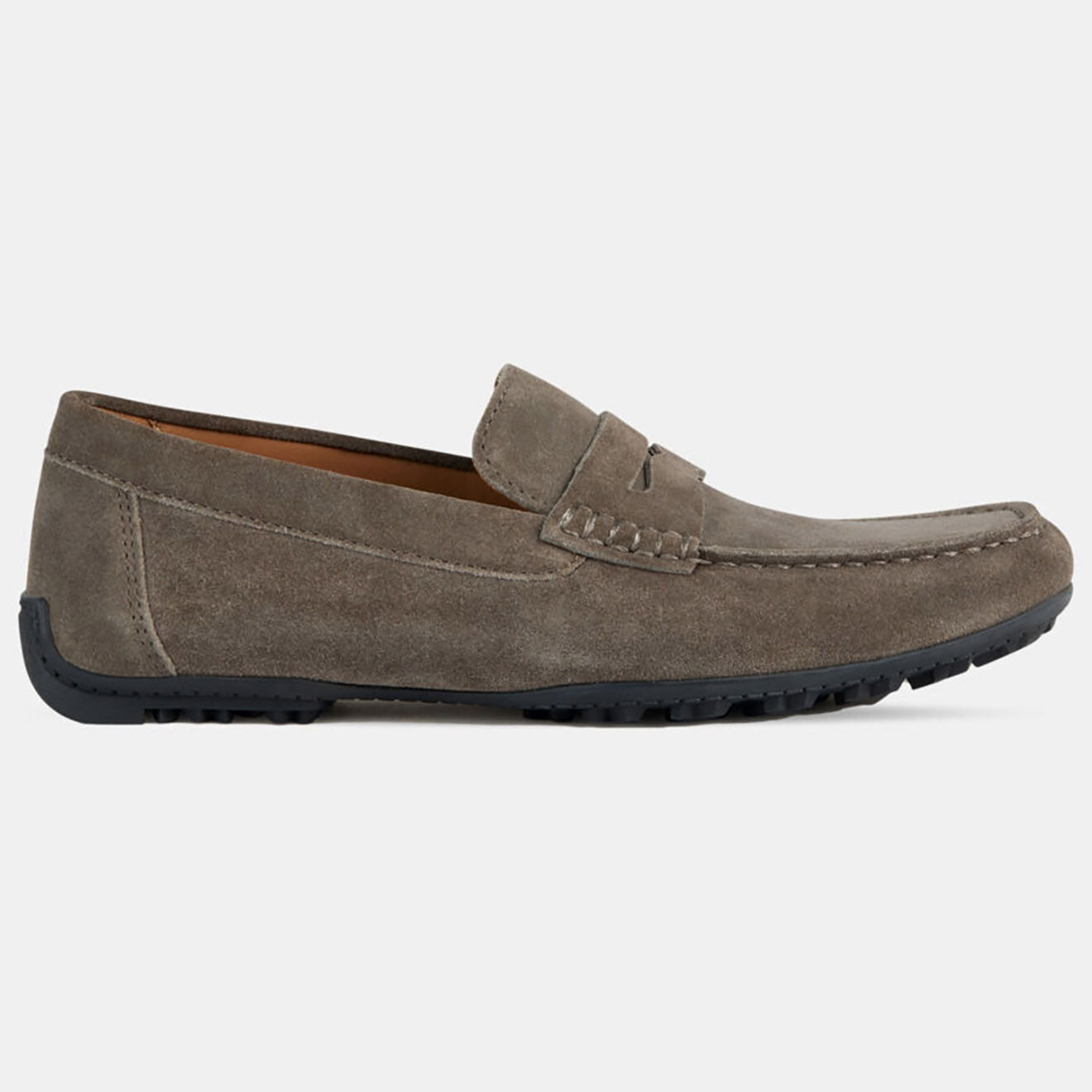 Geox Mocassins en Velours de Cuir Kosmopolis taupe