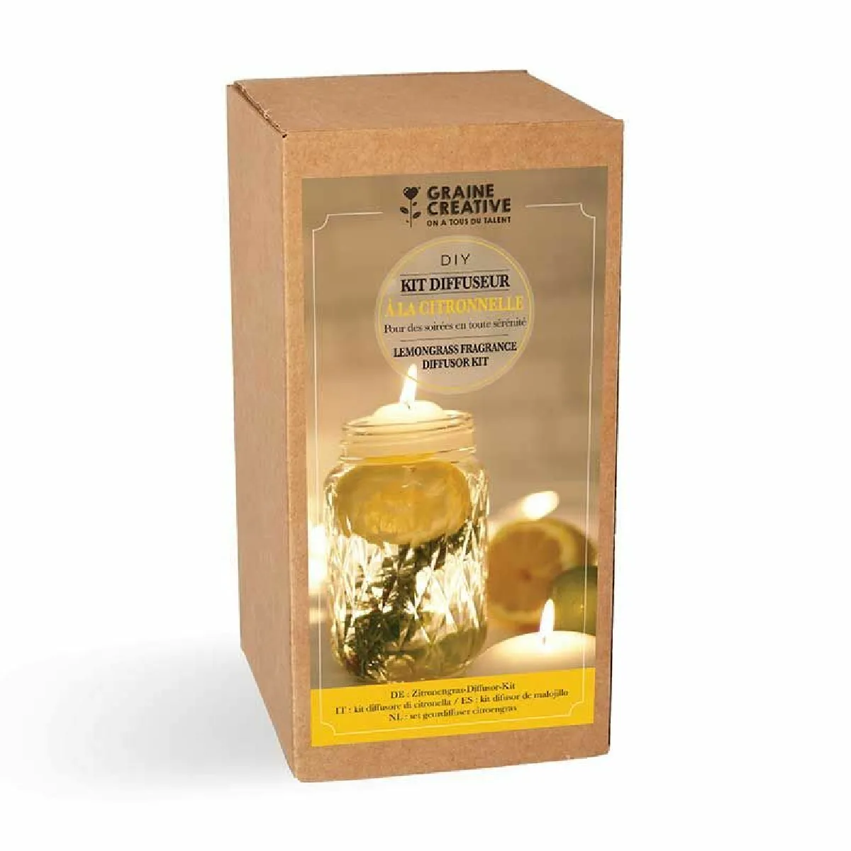Graines Créatives Kit DIY Diffuseur Citronnelle
