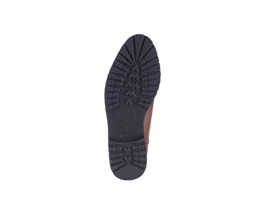 Chelsea boots semelle gomme avec talon bottier Chocolat Patiné - BENTFIELD GOMME