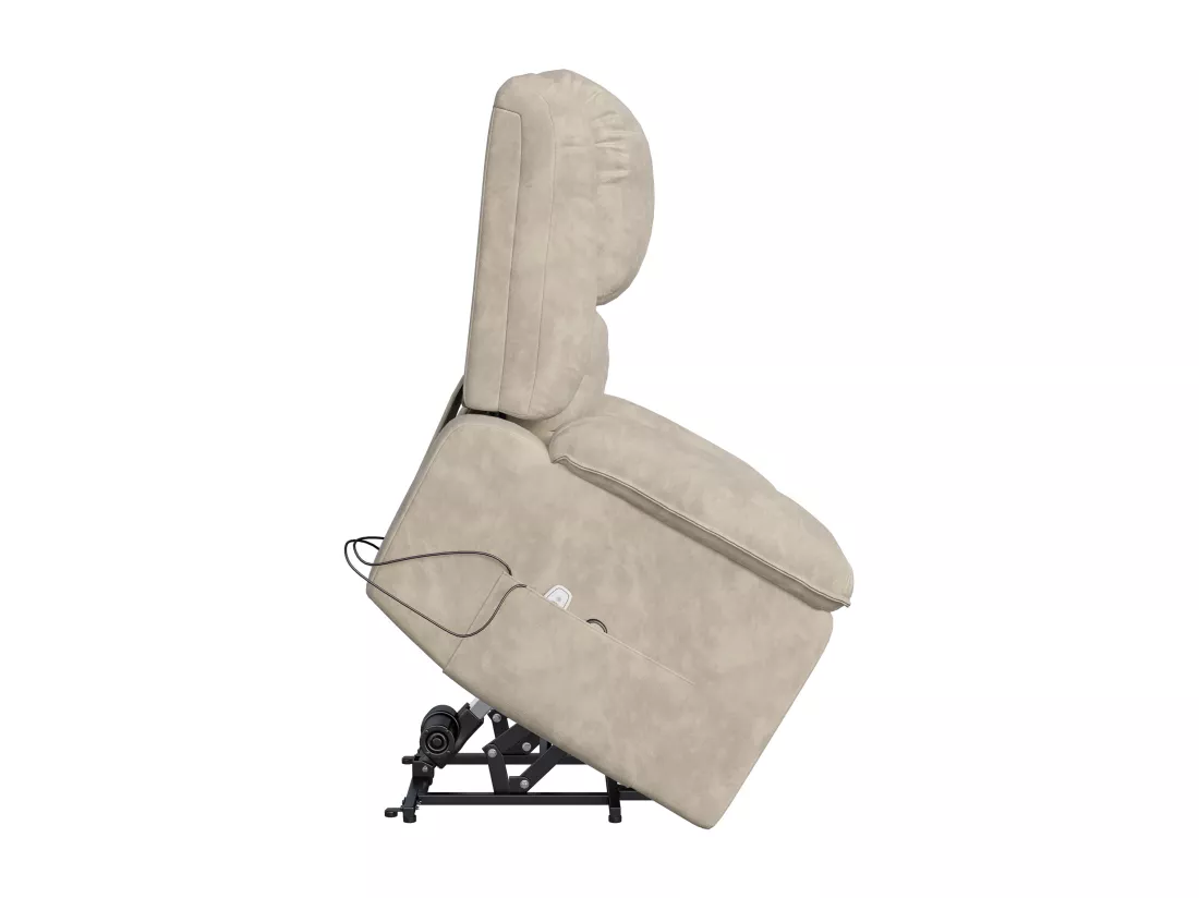 Fauteuil inclinable électrique 160° avec télécommande, massage 8 points + massage lombaire 2 points, cuir PU, marron