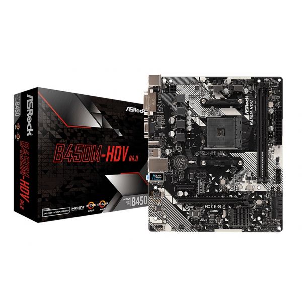 Motherboard Asrock B450M-HDV R4.0 - 90-MXB9N0-A0UAYZ