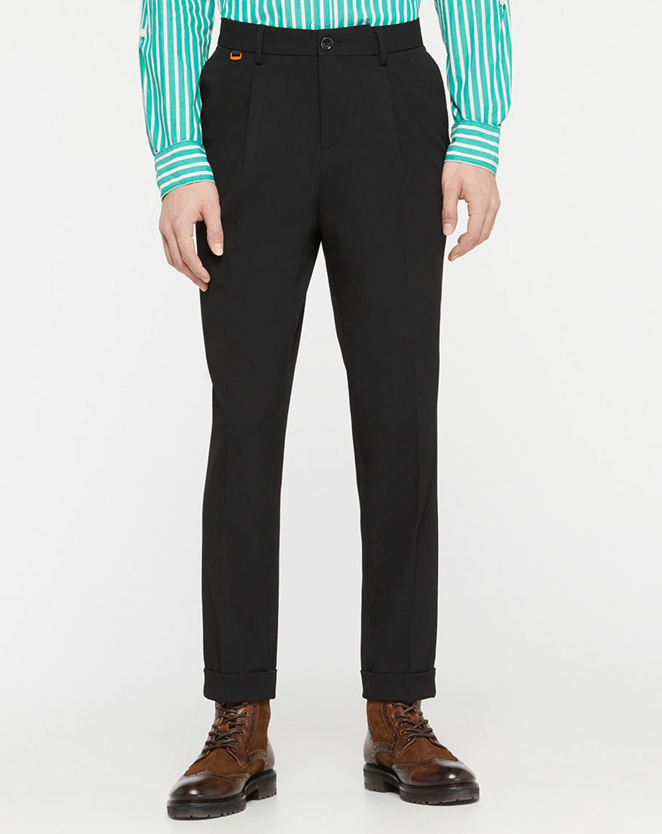 Scotch & Soda Pantalon Slim Fit Fave à pinces noir