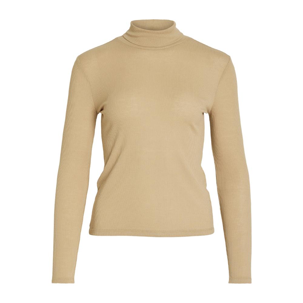 Vila T-shirt Manches Longues Beige Femme Vila Elsea