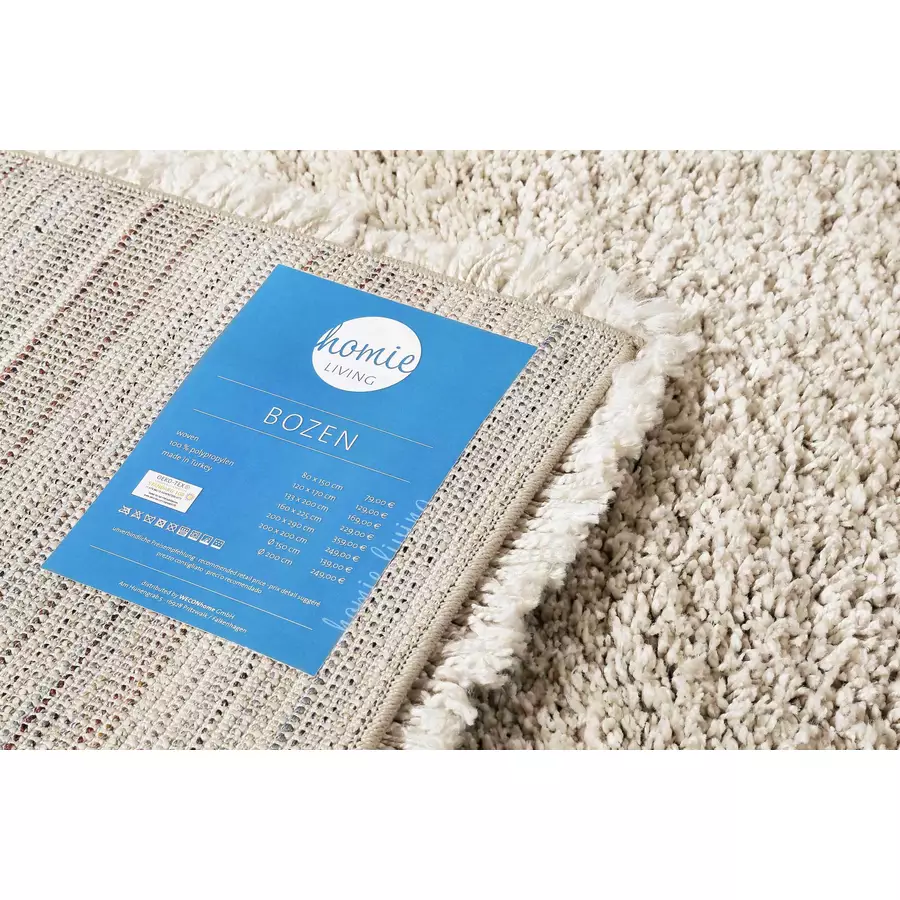 Homie Living Hochflorteppich Bozen creme beige
