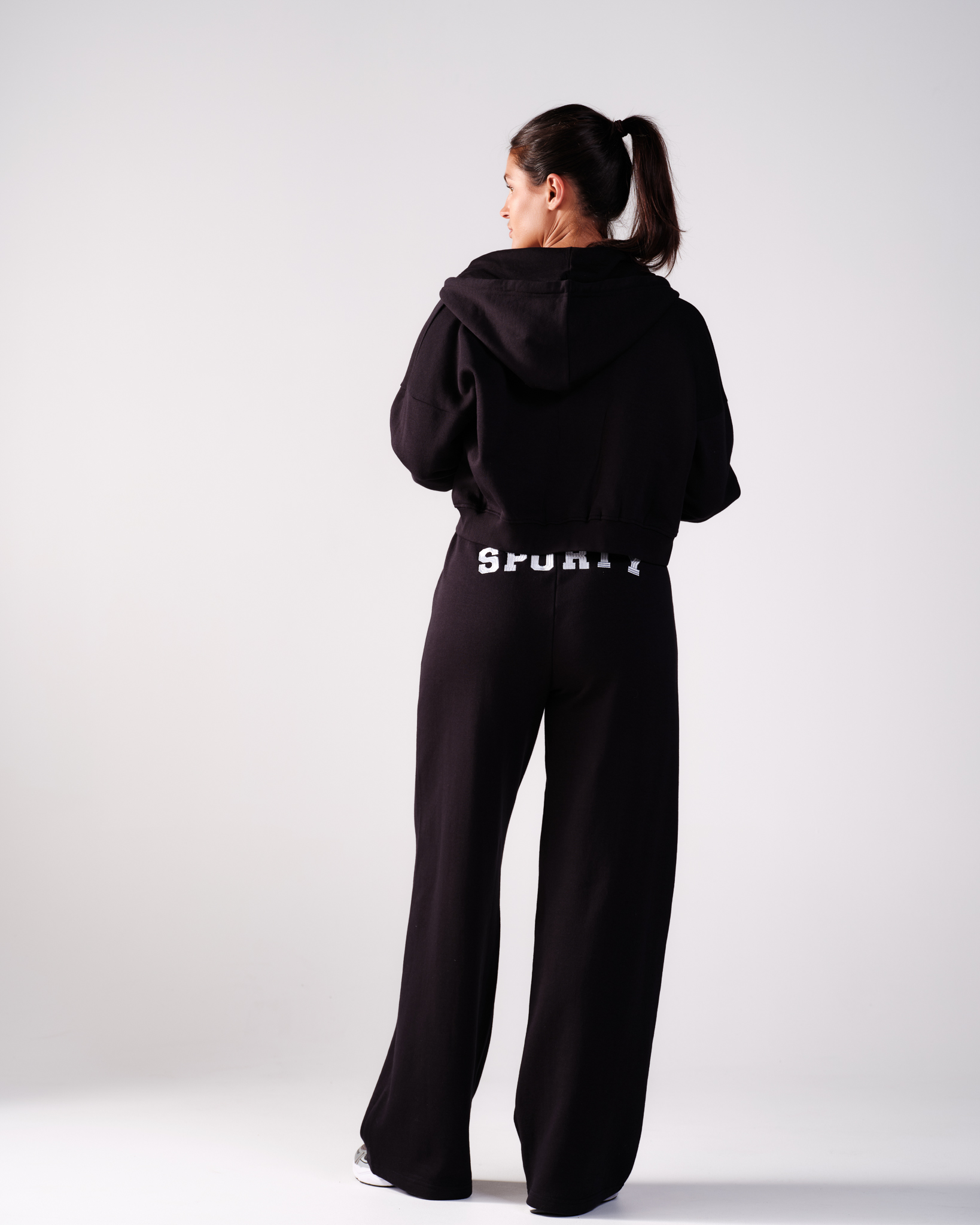 Bumpro Cropped Zip Hoodie Black\Sporty