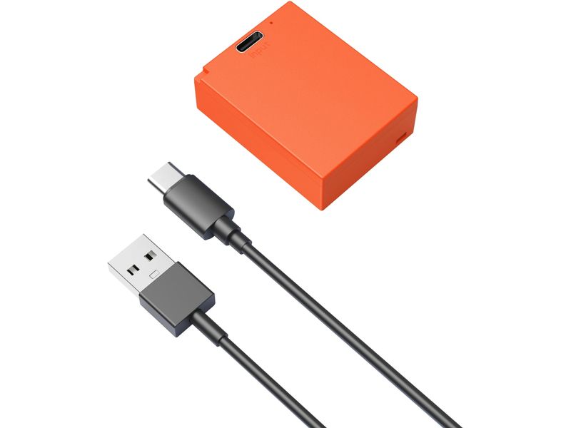 Smallrig Digitalkamera-Akku NP-W126S USB-C Orange Wiederaufladbare Kamera-Batterie