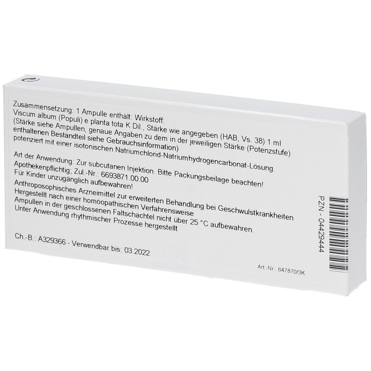 WALA® Iscucin Populi Potenzreihe I Amp.