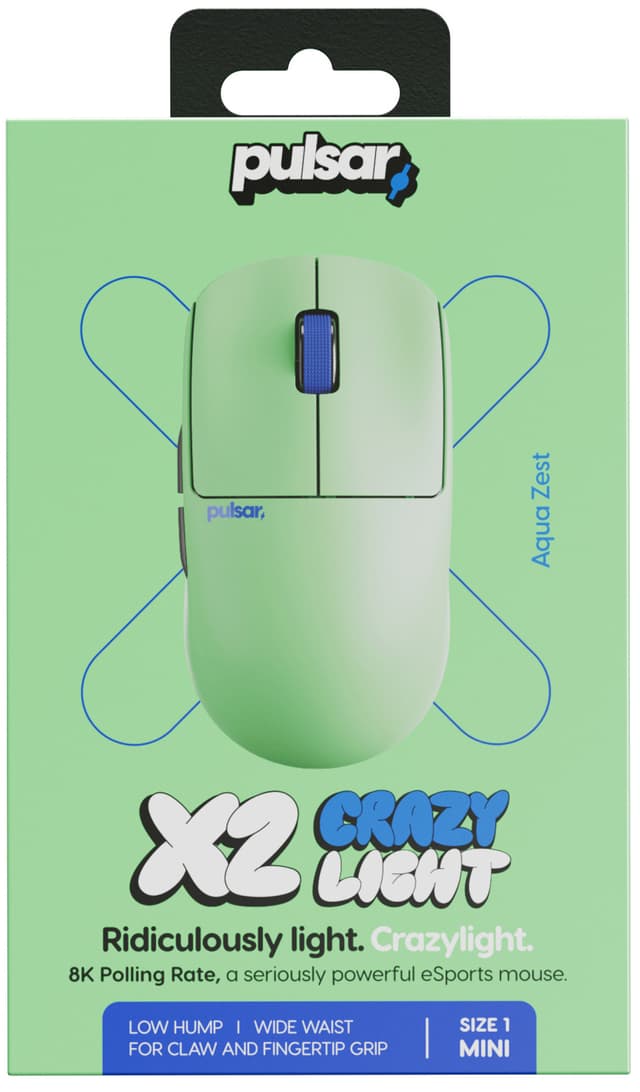 Pulsar X2 Crazylight Mini trådløs mus