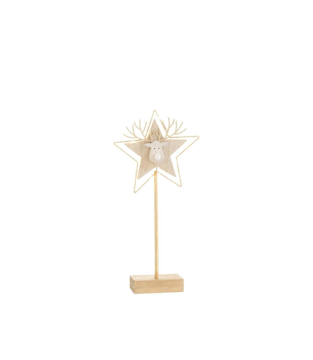 Paris Prix - Décoration De Noël à Led renne étoilé 43cm Or