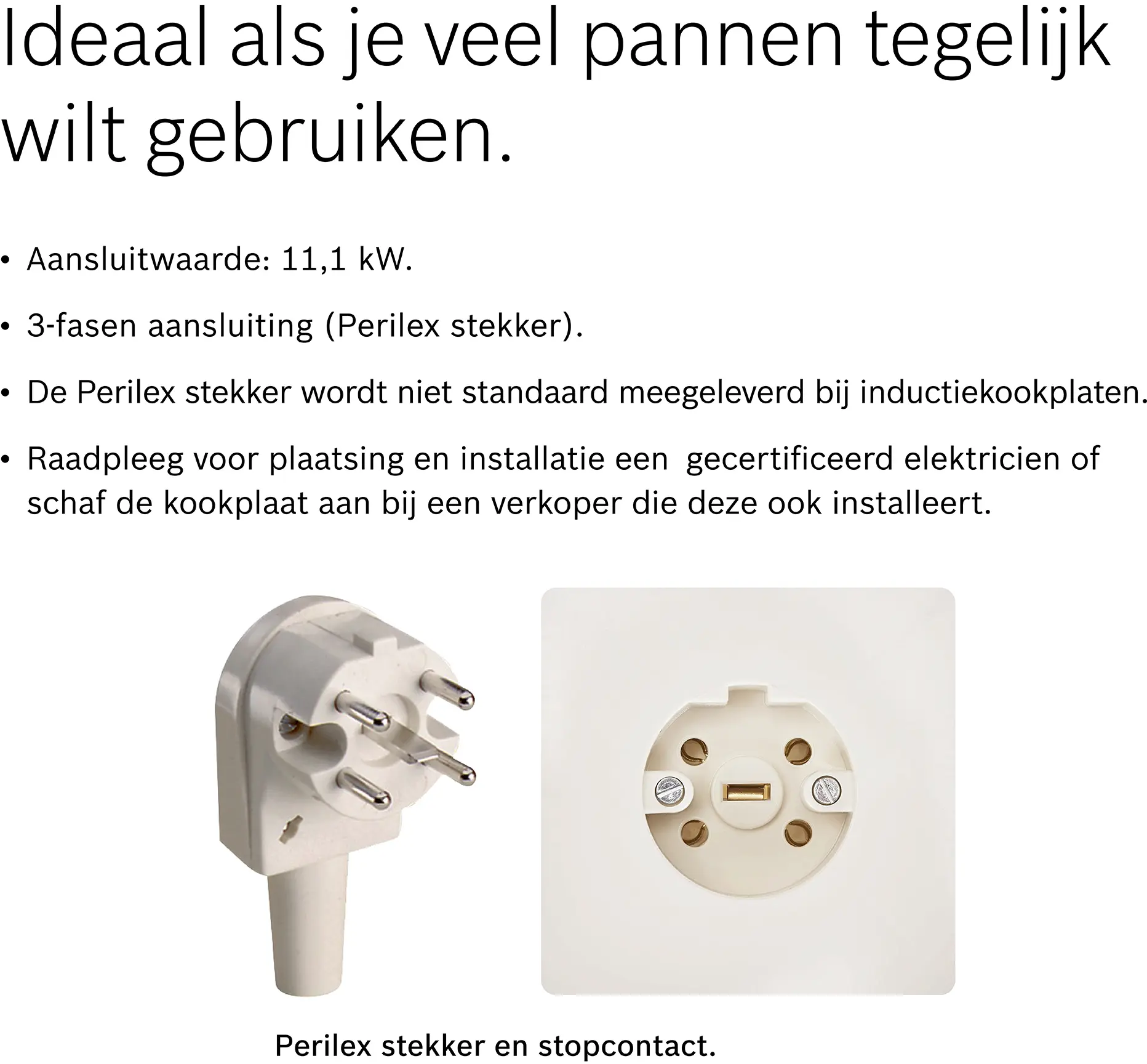 Serie 8 Inductiekookplaat 90 cm opbouwmontage met rand